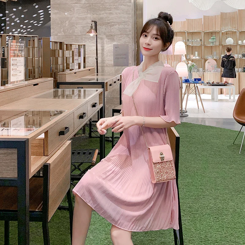 2019 Новое поступление лето платье для беременных женские Симпатичные Лук Большой