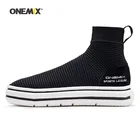 Мужские и женские высокие кроссовки Onemix, черные дизайнерские спортивные кроссовки для скейтбординга, бега, прогулок