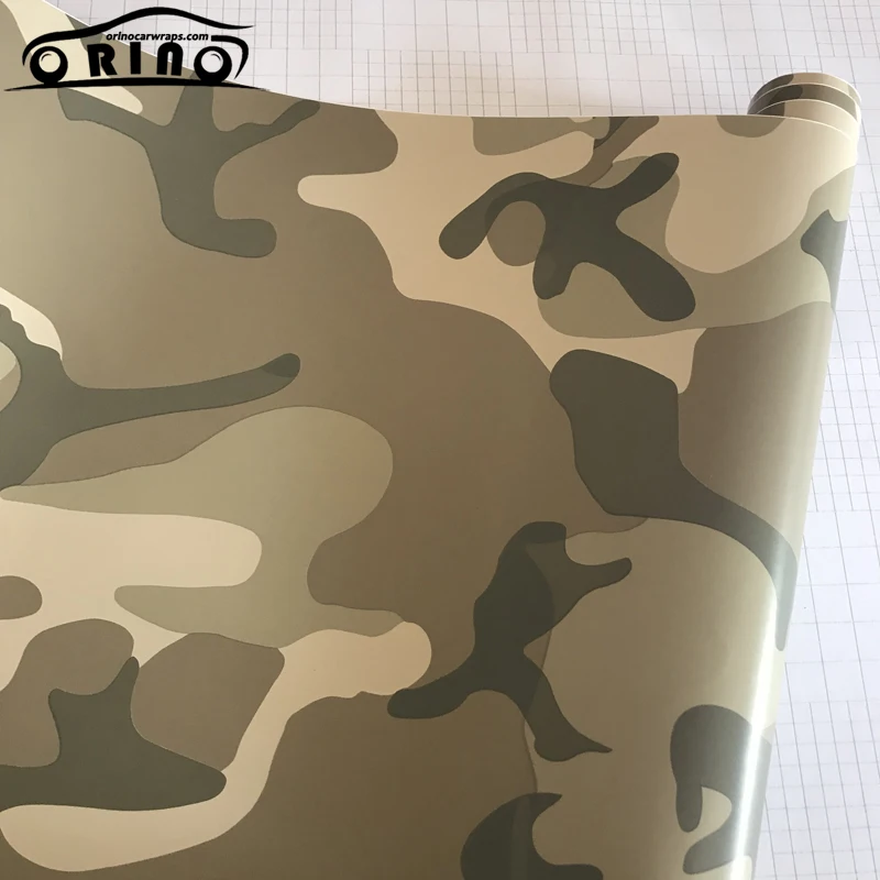 

Desert Camo Vinyl Car Boat Vehicle Wrap Self Adhesive Motorbike Scooter Car Sticker Decal Size 50x150/200/300/500 cm