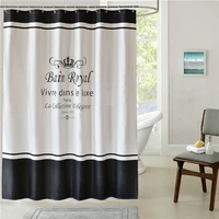 happy tree polyester royal crown waterproof shower curtain thicken fabric bathroom curtain luxury bath curtain size 180x180cm