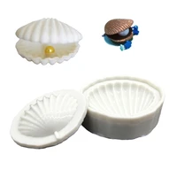 2 pcsset shell pearl silicone mold sugarcraft cupcake baking mold fondant cake decorating tools