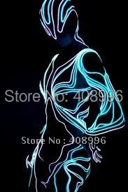 

EL wire chromatic wire luminous clothing /luminous costume/Leotard