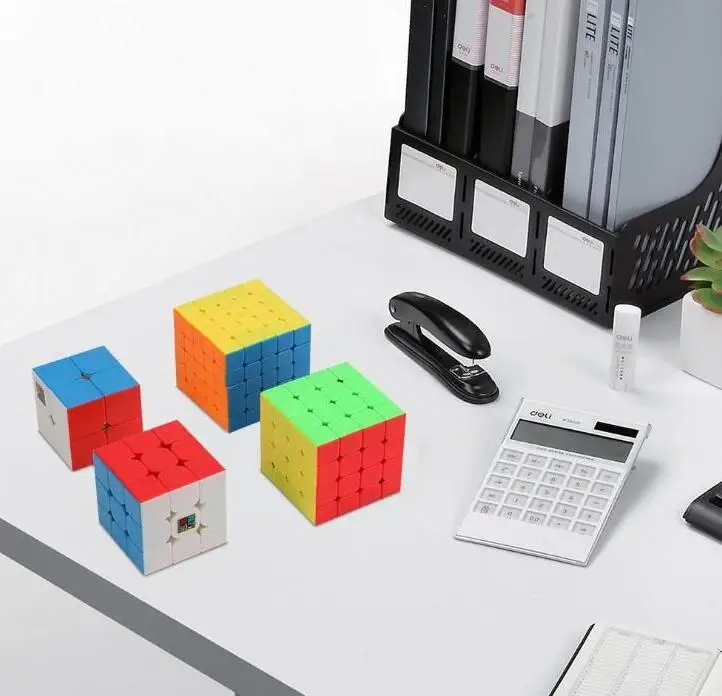 Набор скоростных кубиков, Moyu Mofang Jiaoshi Meilong MF2S 2x2 MF3S 3x3 MF4S 4x4 MF5S 5x5 Stickerless Magic Cube 234 набор с подарочной коробкой