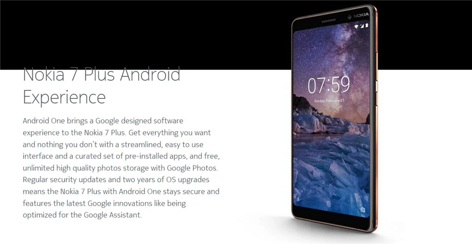 Nokia 7 Plus,, Android, мобильный телефон, четыре ядра, 4G LTE, 6,0 '', 4 Гб ram, 64 ГБ rom, две sim-карты, две тыловые камеры, отпечаток пальца, NFC
