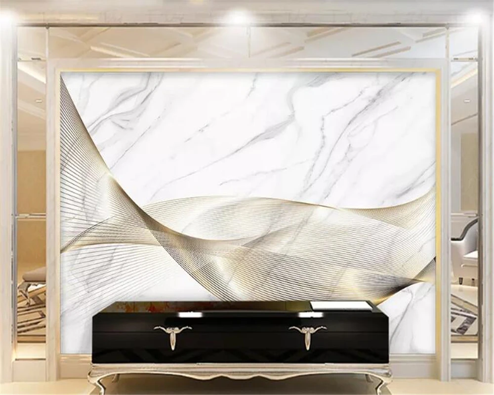 beibehang 3d wallpaper Nordic minimalist dynamic lines marbled z TV background decorations on the wall | Обустройство дома