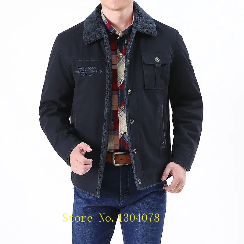 AFS JEEP parka Мужская Толстая флисовая короткая куртка мужская Высококачественная джинсовая военный бомбардировщик зимняя мужская куртка-парка плюс размер 4XL