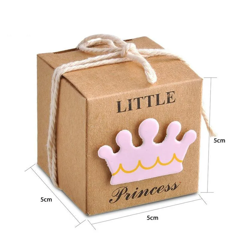 Princess 20 шт DIY коробка для конфет из крафт-бумаги, Подарочная коробка для детей на день рождения - Цвет: Princess