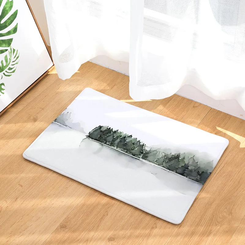 CAMMITEVER Light Green Tropical Plants Leaves Soft Carpets Anti-slip Rugs Computer Chair Mat Floor for Kids Room Home Decor | Дом и сад