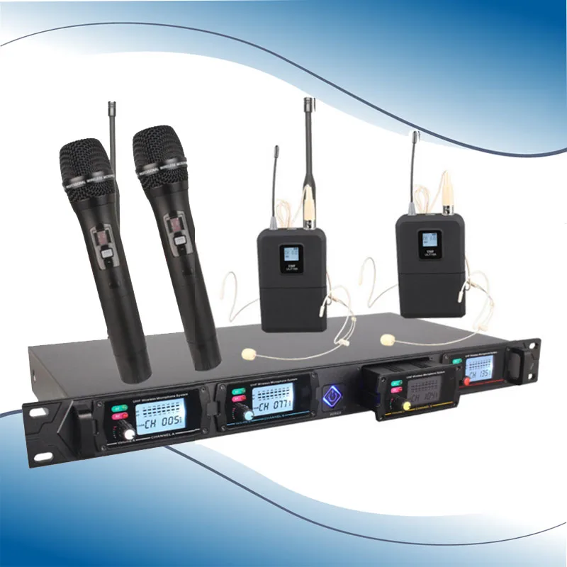 

Wireless Microphone System Professional UHF Channels Dynamic Microphone Professional Karaoke Lavalier Microphone