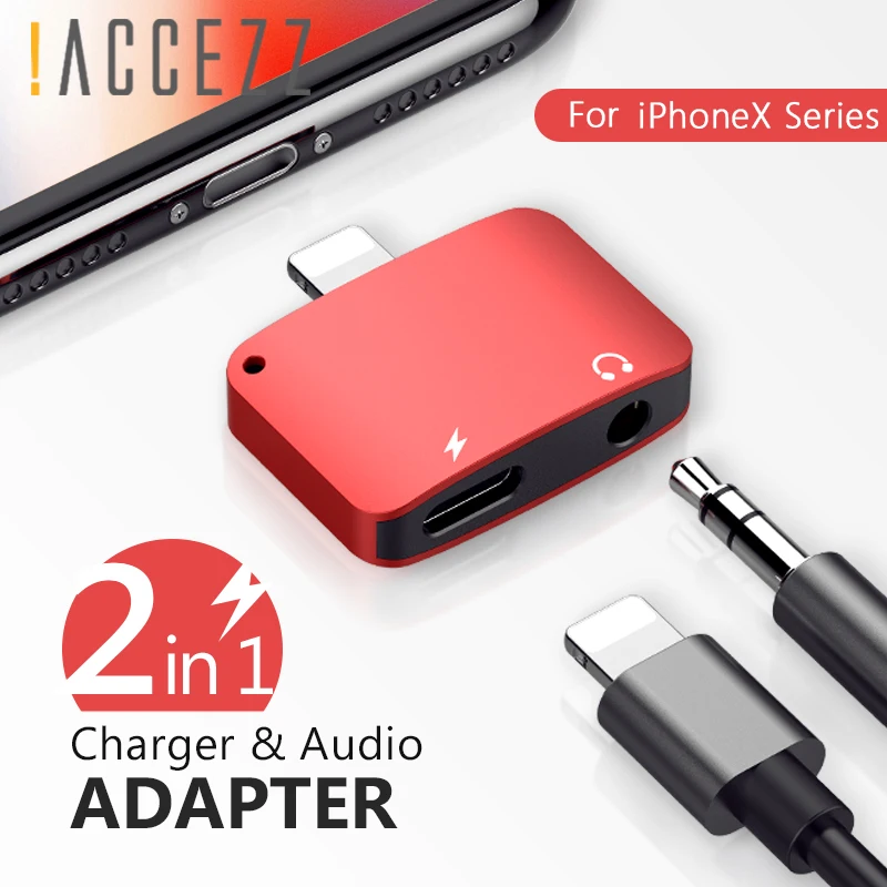 ! Адаптер для зарядки наушников ACCEZZ iPhone Lighting 7 8 XR XS MAX 3 5 мм разъем AUX зарядное