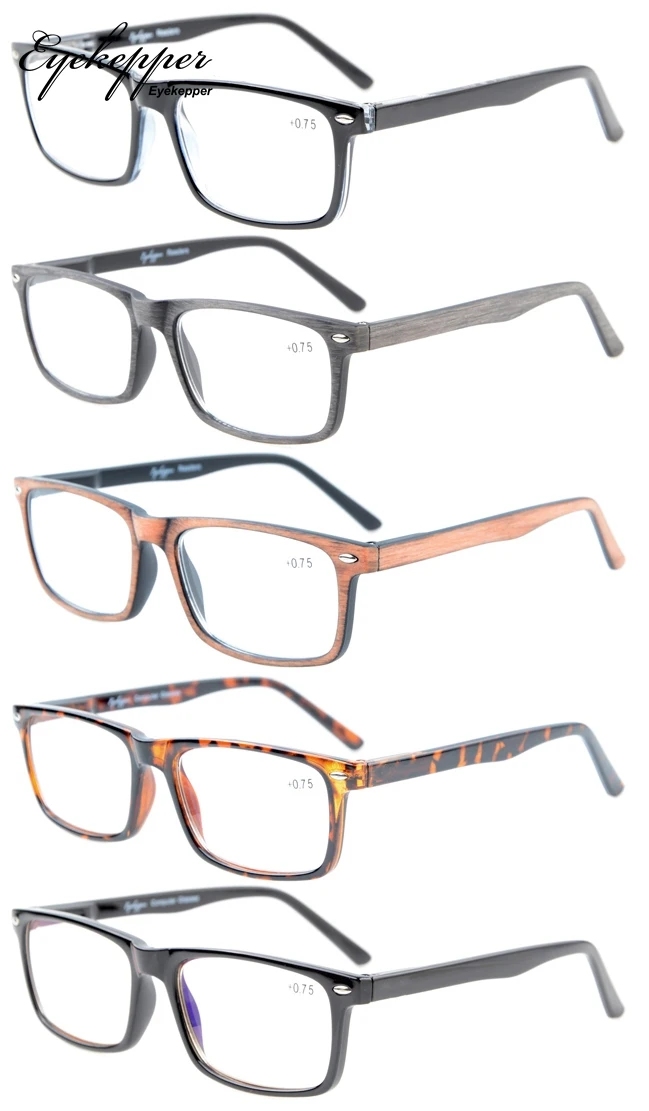 R899-5 Mix Eyekepper 5-Pack очки для чтения в винтажном стиле с пружинными шарнирами В комплекте 2 компьютерные очки