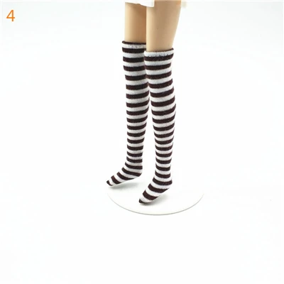 color 4 1 пара новые полосатые чулки для Barbies, Blyth, Momoko, Azone, 1/6 кукла licca носки одежда аксессуары - Цвет: color 4