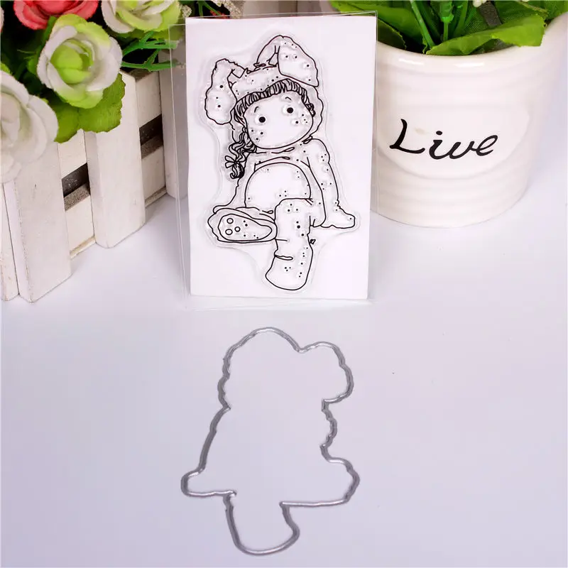 Прозрачные силиконовые штампы для маленьких девочек или