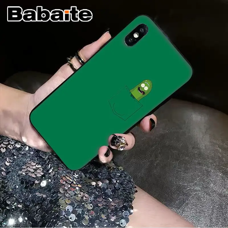 Мягкий чехол для телефона Babaite Rick and Morty Mr. Pickles на заказ Apple iPhone 8 7 6 6S Plus X XS MAX 5 5S SE
