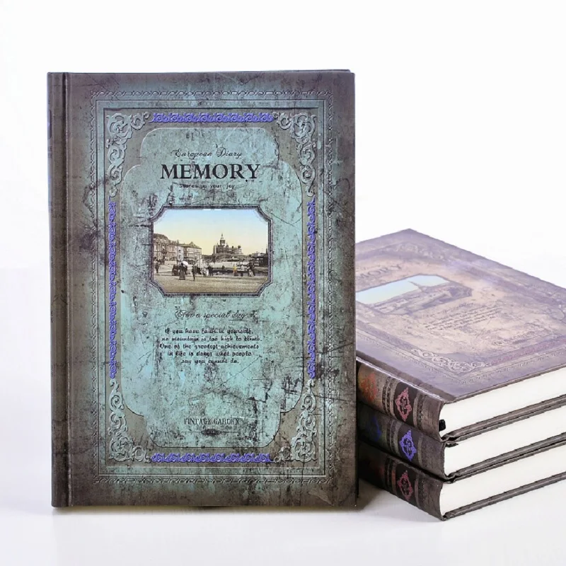 Толстая ретро книжка в европейском стиле записная A5 с жесткой поверхностью