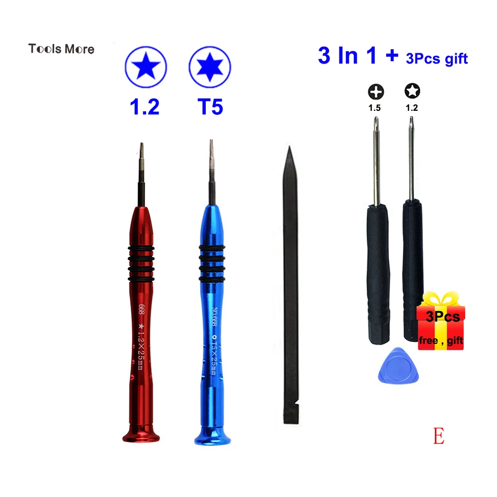 3 шт. 5-ти точечные 1,2 P5 Torx T5 Отвертка Набор для Apple MacBook Air и Macbook pro Набор инструментов для ремонта с подарком