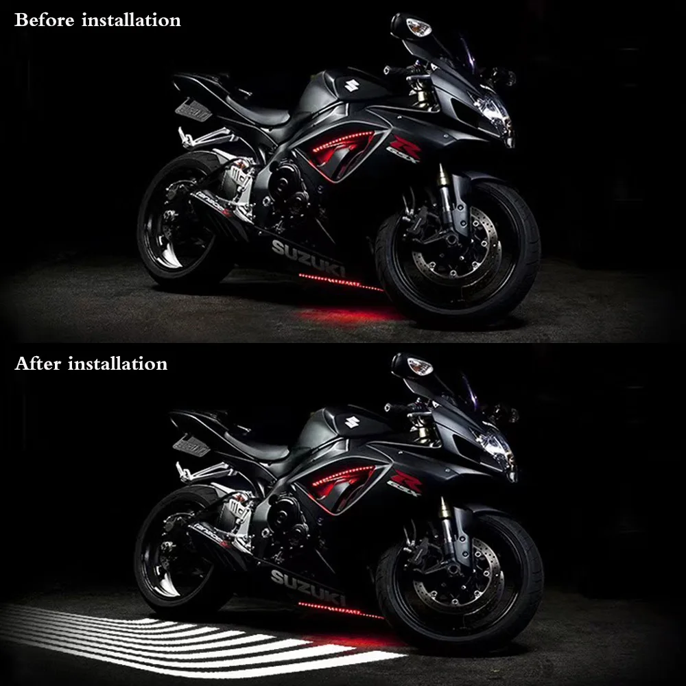 

WHDZ 2Pcs Universal Angel Wings Car/Motorcycle Welcome Light Shadow Light Projector Car LED Door Warning Light Lamp for Motor