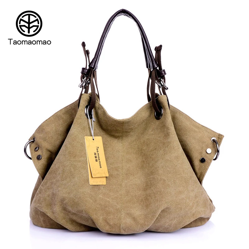 TAOMAOMAO Women Shoulder Bags 2018 Bag Canvas Big Handbag Tote Shopping Top-Handle Sac a Main Femmes Bolsos Mujer YM119 | Багаж и сумки