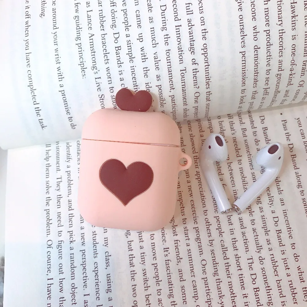 VOZRO для Apple Airpod чехол Vozro мультфильм беспроводной Bluetooth наушники силиконовые зарядки чехол s защитный - Цвет: Pink