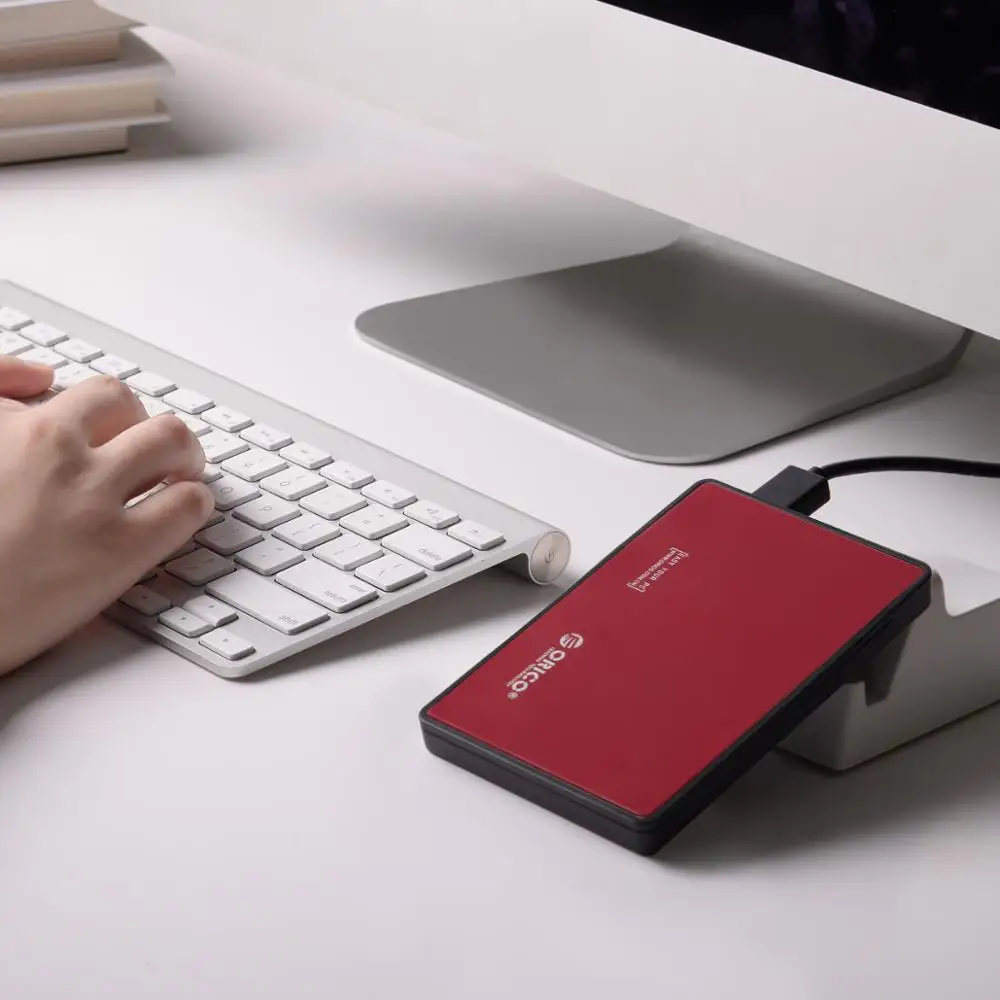 ORICO 2,5 дюйма USB3.0 HDD чехол с кабелем внешний высокоскоростной 5 Гбит/с жесткий диск коробка для 2,5 дюймов SATA HDD/SSD 9,5 мм