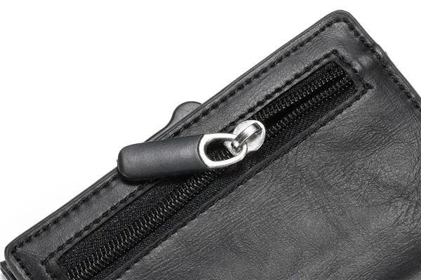 ZOVYVOL RFID блокирующий кошелек для карт, Умный кошелек, винтажный кошелек из искусственной кожи, кошельки для монет, магнитный закрывающийся держатель для карт, повседневная сумка для денег