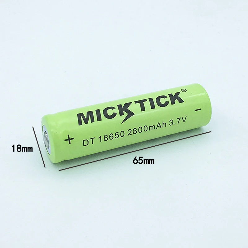 2 шт. В 2800 в 18650 3 7 мАч MICKTICK батарея литий ионный перезаряжаемые большой ёмкость