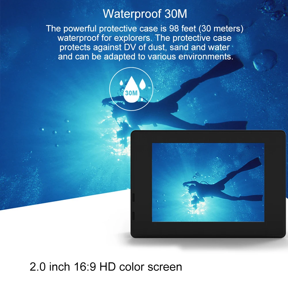 Для HAMTOD HKJ400 2,0 дюймовый ЖК-экран HD 1080P WiFi камера движения с водонепроницаемый чехол