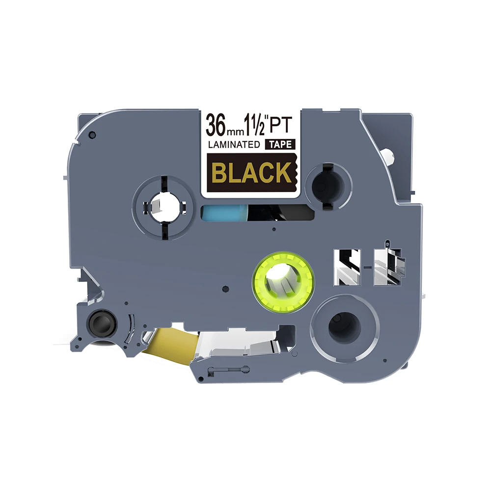Gold On Black 1 шт. совместимая лента Tz263 TZe-263 для Brother P-touch TZ ламинированные ленты 36 мм синий на белом PUTY принтер ленты - Цвет: Gold On Black