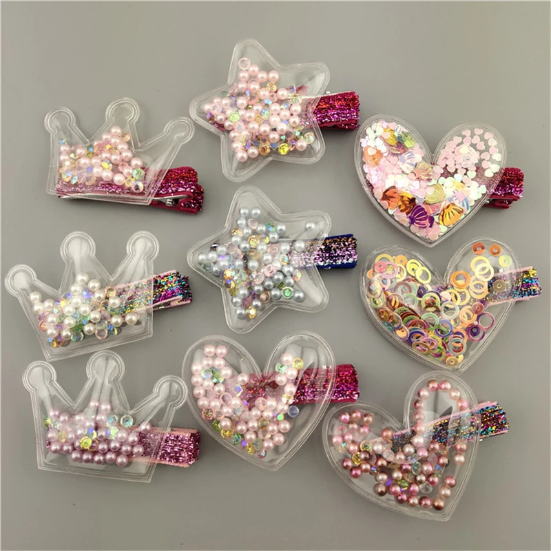 Новые милые женские шпильки для волос со звездами и короной принцессы из