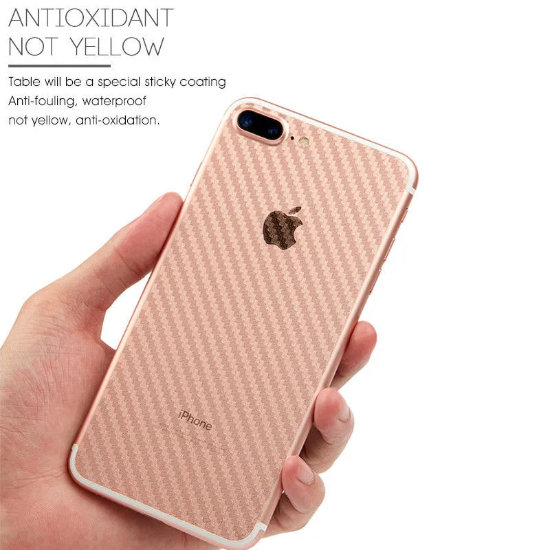 5 шт. полное покрытие 3D задняя часть из углеродного волокна Fim для iPhone 7 8 plus 6s