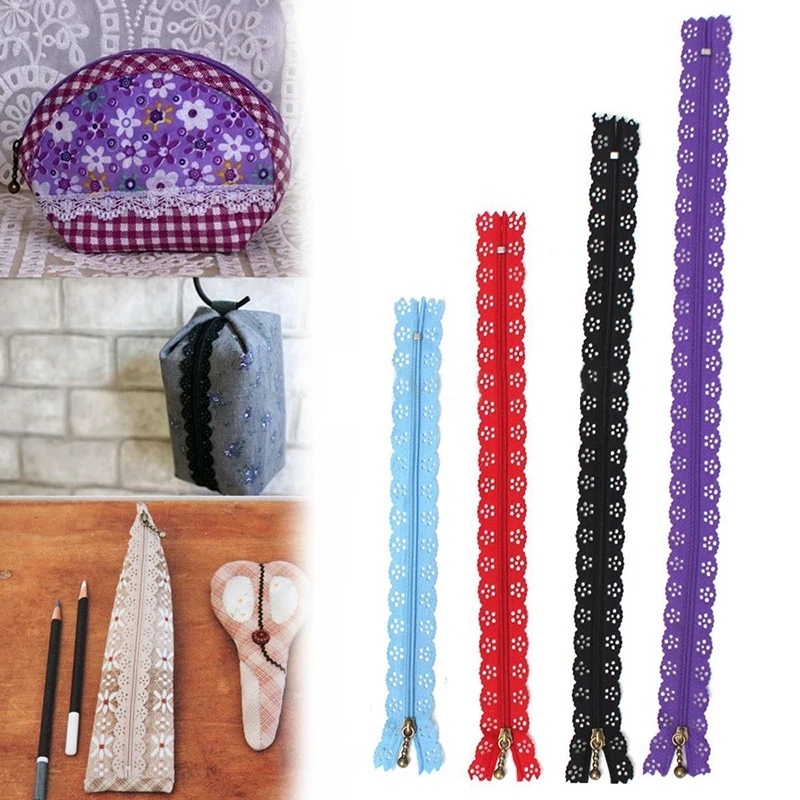 10 шт. нейлоновый съемник для молнии с кружевными краями разных цветов сделай сам