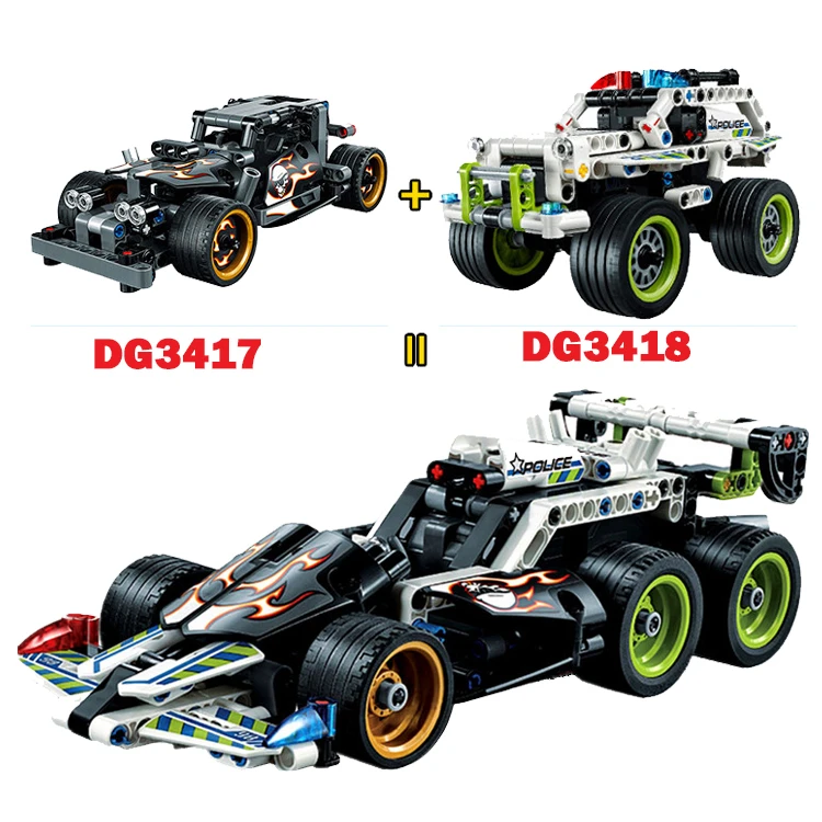 Decool Racer тяга назад автомобиль техника трактор экскаватор техник строительные блоки кирпичи совместимые детские игрушки для детей