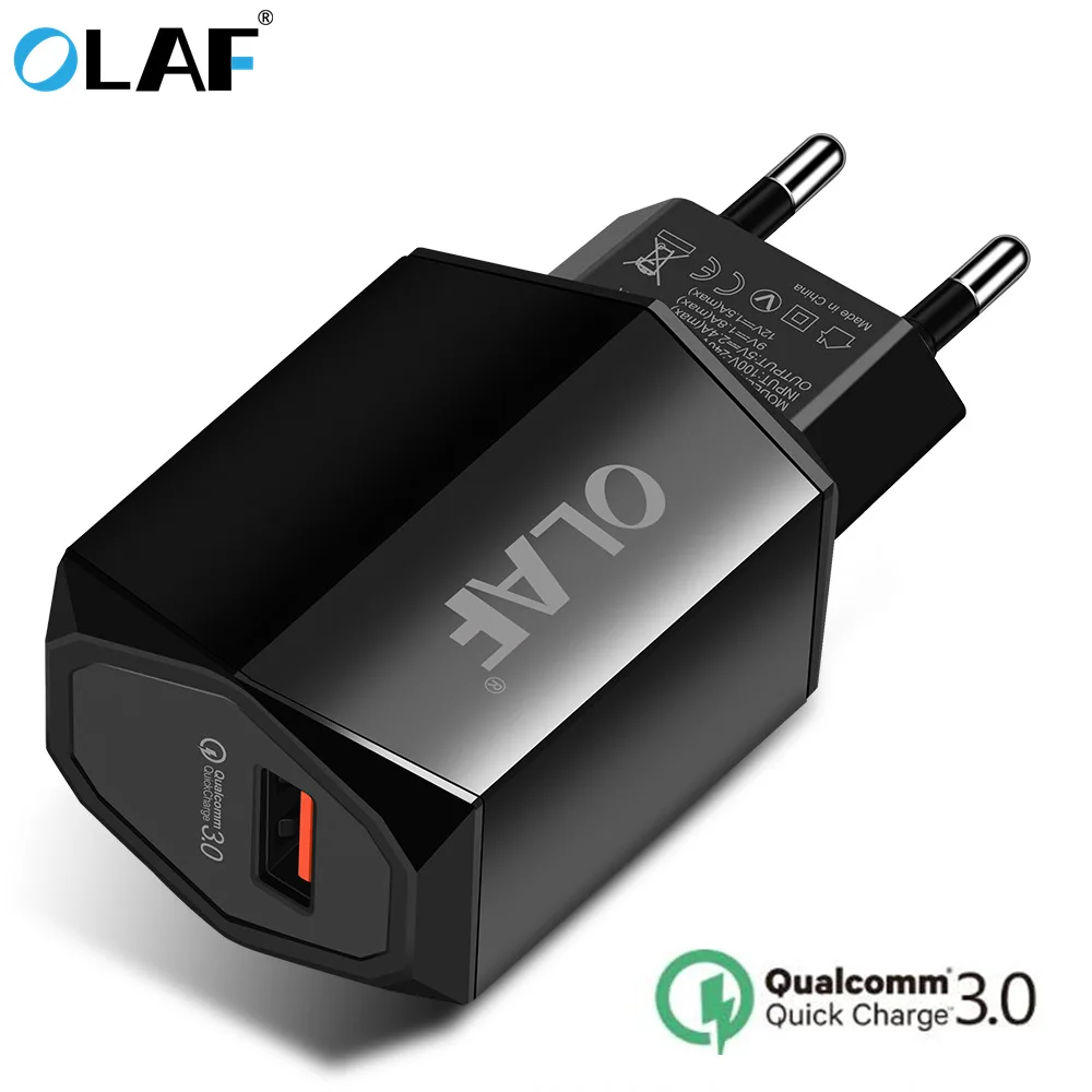 Олаф 2.4A USB зарядное устройство Quick Charge 3 0 быстрое QC3.0 QC2.0 18 Вт портативный настенный