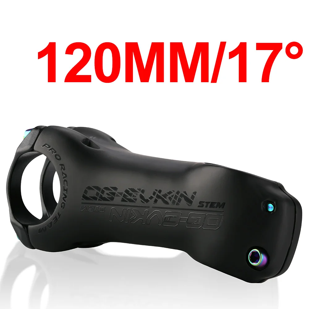 120mm matt 17degree OG-EVKIN CG004 из углерода велосипед Stem UD матовый дорожный велосипед Углеродистые стебли 80 мм 90 мм 100 мм 110 мм 120 мм титановый сплав велосипедный стержень 28,6 мм - Цвет: 120mm matt 17degree