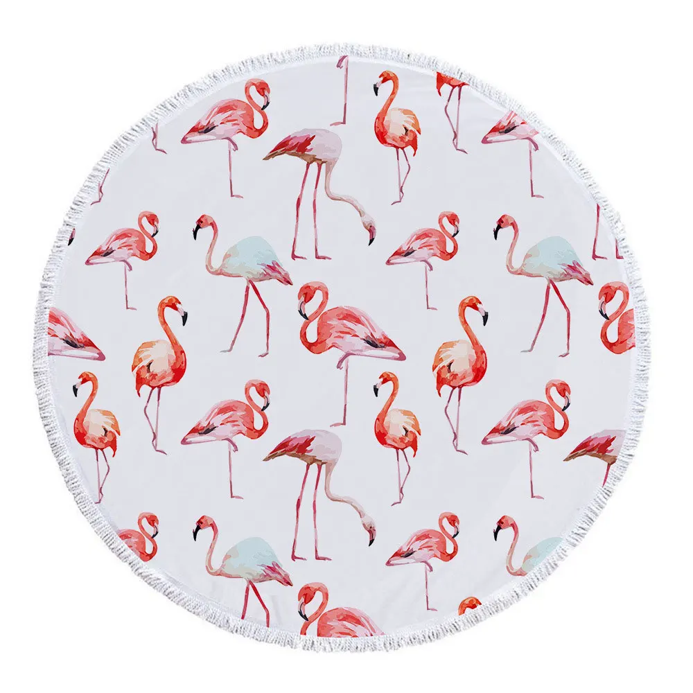 SandyFloyd богемное Фламинго круглое пляжное полотенце круглые пляжные полотенца из