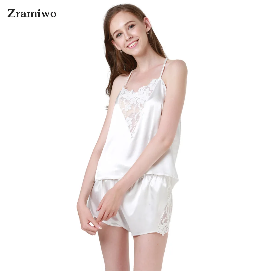 Комплект женской атласной пижамы и брюк с вышивкой|satin pajama pants|sleepwear setsatin pajamas |