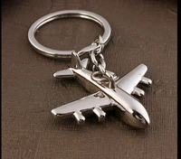 key model 3d gift keychain plane ring keyring airplane simulation classic chain