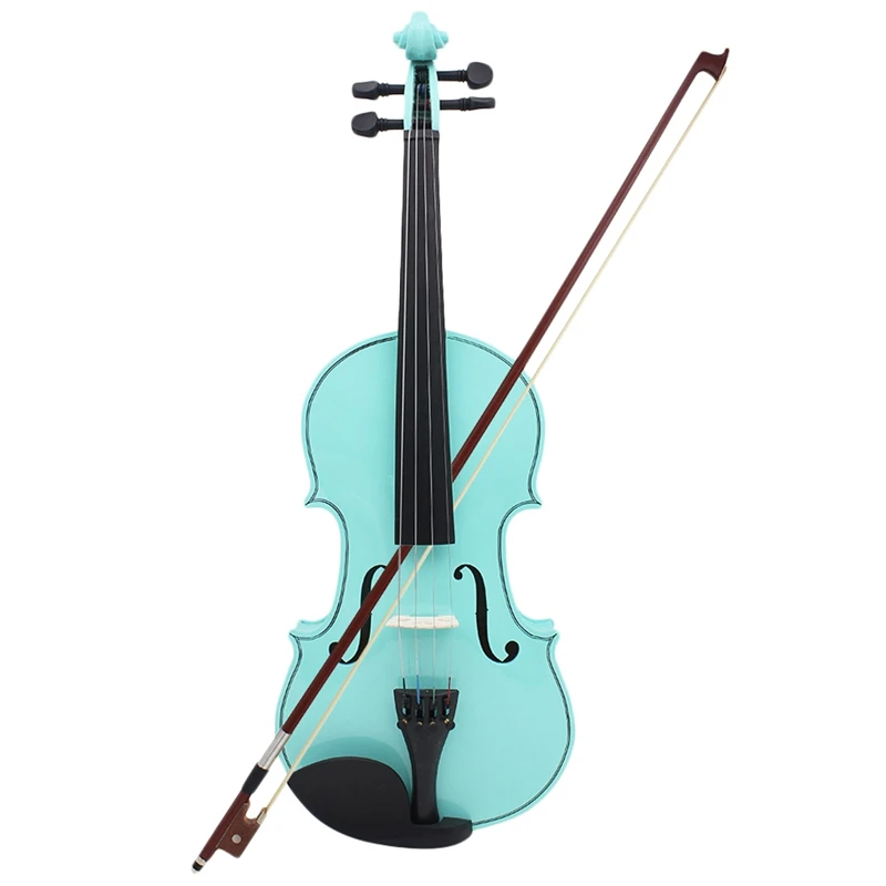 Light Green 4/4 полный размер акустическая Скрипка с Чехол смычок канифоль скрипка - Цвет: Light Green