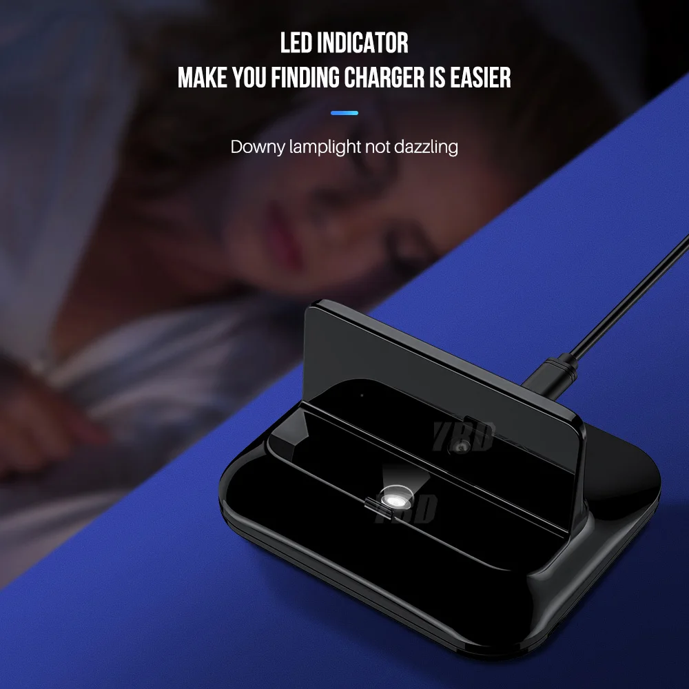 Магнитное зарядное устройство YBD для iPhone Huawei док станция Samsung Xiaomi Android Type C Micro Stand