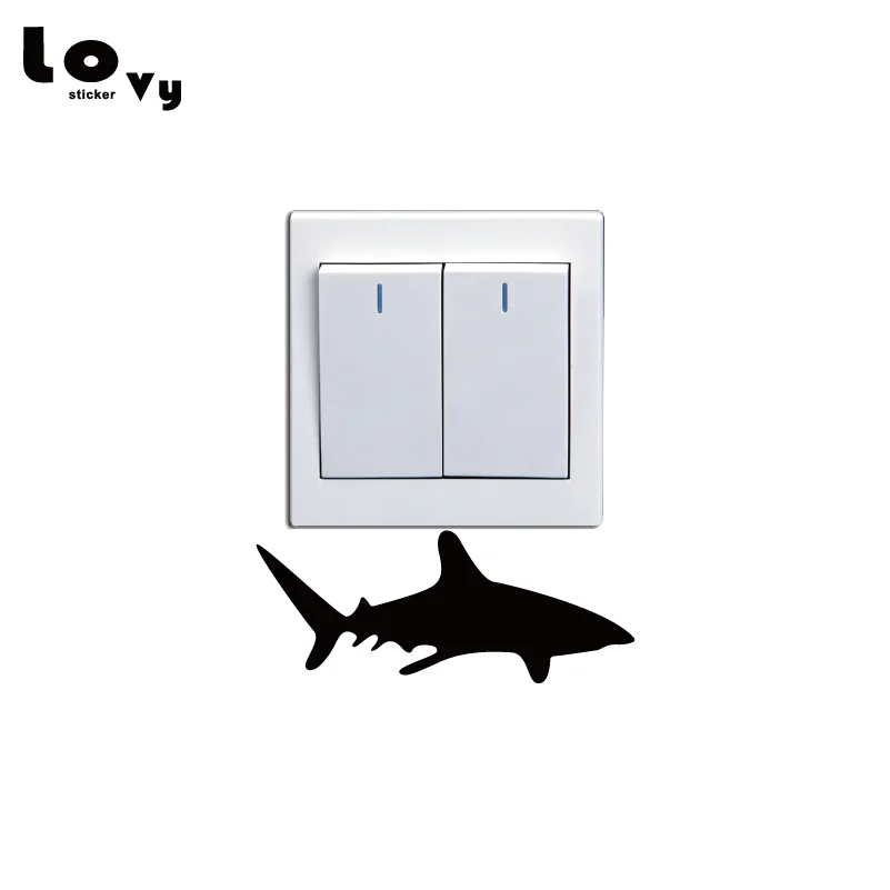 Tricky Shark виниловые Сменные наклейки животное из мультфильма на стену домашний