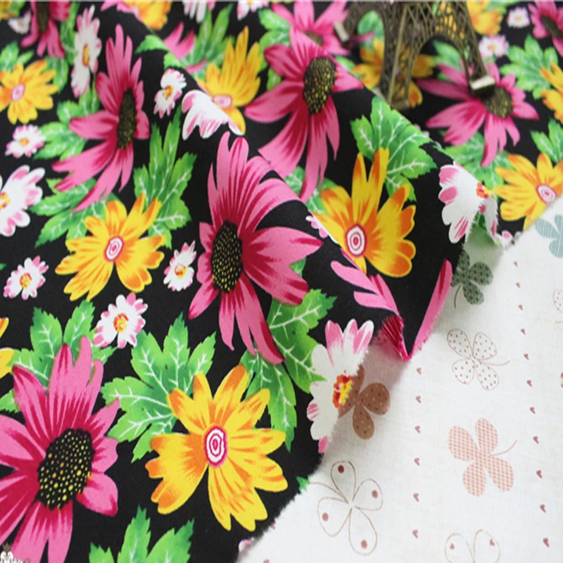 Изящная хлопчатобумажная Поплиновая ткань для квилтинга 3 цвета 50x145 см | Дом и сад