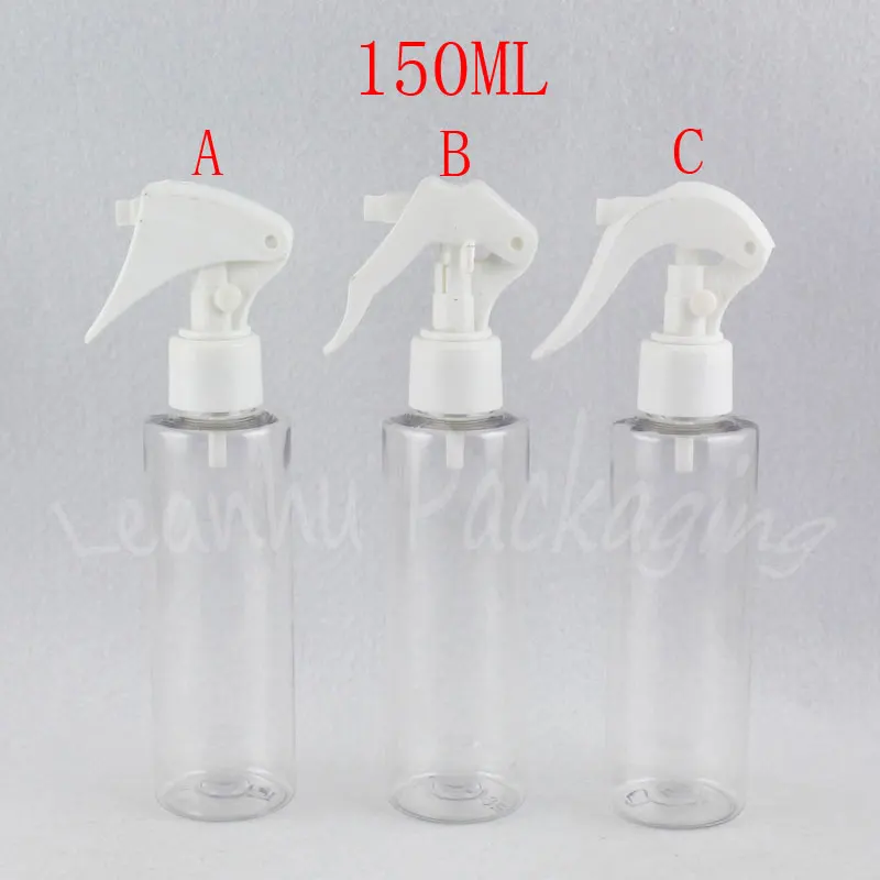 

150ML Transparent Flat Shoulder Plastic Bottle , 150CC Makeup Water / Toner Packaging Bottle , Empty Cosmetic Container