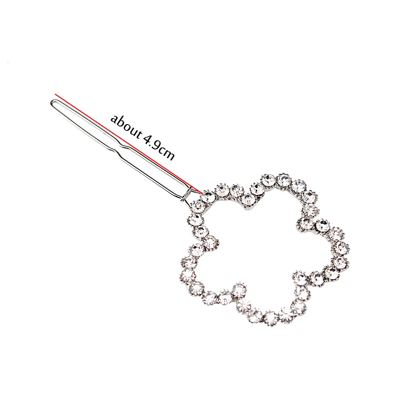 M MISM Модные полые блестящие стразы цветок аксессуары для волос Принцесса девушки