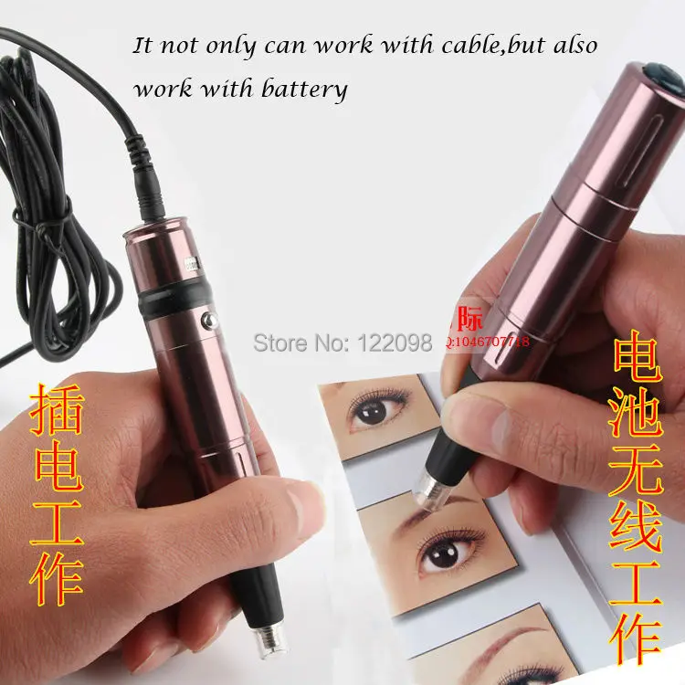 

Tattoo Machine Permanent Makeup Tattoo guns tattoo pen Rechargeable tatoo pens PMU machine Sliver Colors