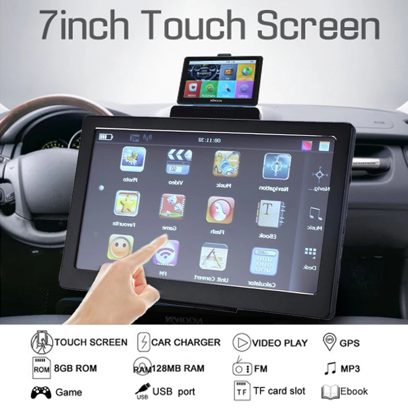Vehemo 7 дюймов Автомобильный GPS навигатор 8 Гб авто с европейской картой