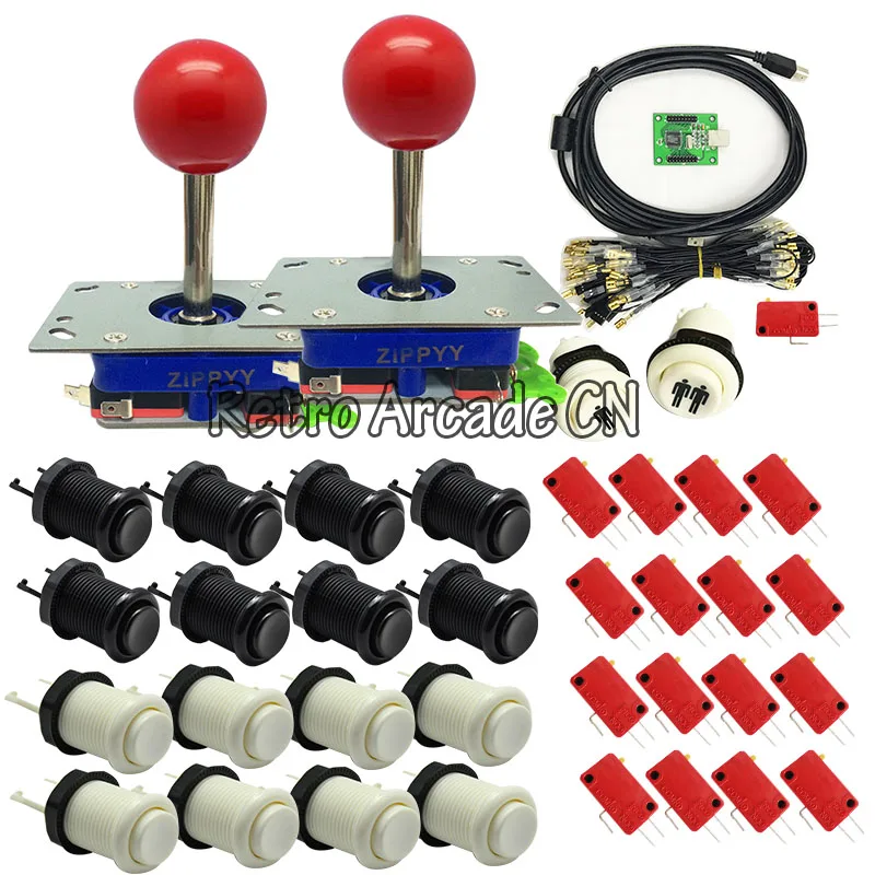 2 игрока Mame Arcade USB Kit PC PS3 в 1 энкодер для джойстиков 4/8 way & 16 HAPP кнопки|arcade usb kit|mame arcade2