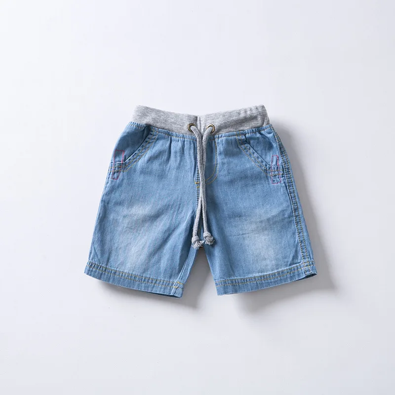 Летние джинсовые шорты для мальчиков мода Европы детская Повседневное