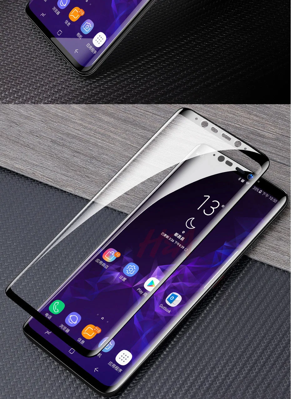 Полный закругленный протектор экрана для samsung Galaxy S10 S8 S9 Plus S10E закаленное стекло на S10E lite Note 8 9 защитная пленка