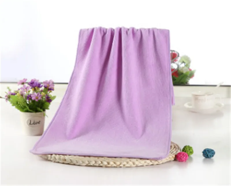 light purple Полотенце для лица из микрофибры 35X75 см, красивое сухое полотенце для волос, одноцветное мягкое впитывающее полотенце для мужчин и женщин, плотное полотенце для рук, 16 цветов - Цвет: light purple