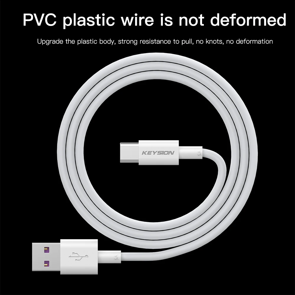 Кабель KEYSION USB Type-C для Huawei P30/P20 Pro/Mate20/10 Pro/P10 Plus lite 5A быстрая зарядка | Мобильные